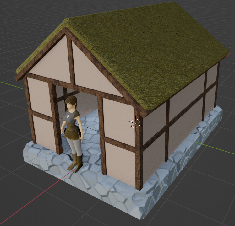 Image of a house in Blender