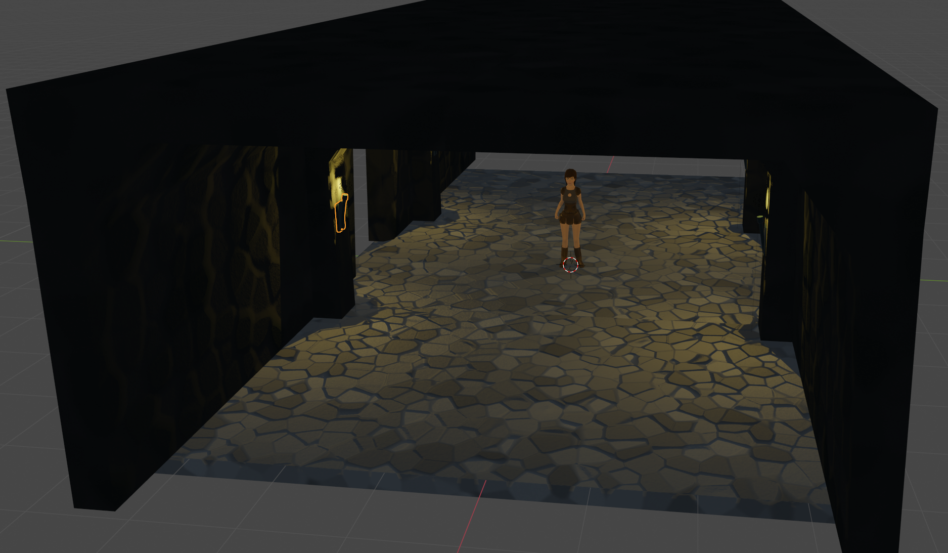 Image of a tunnel section in Blender