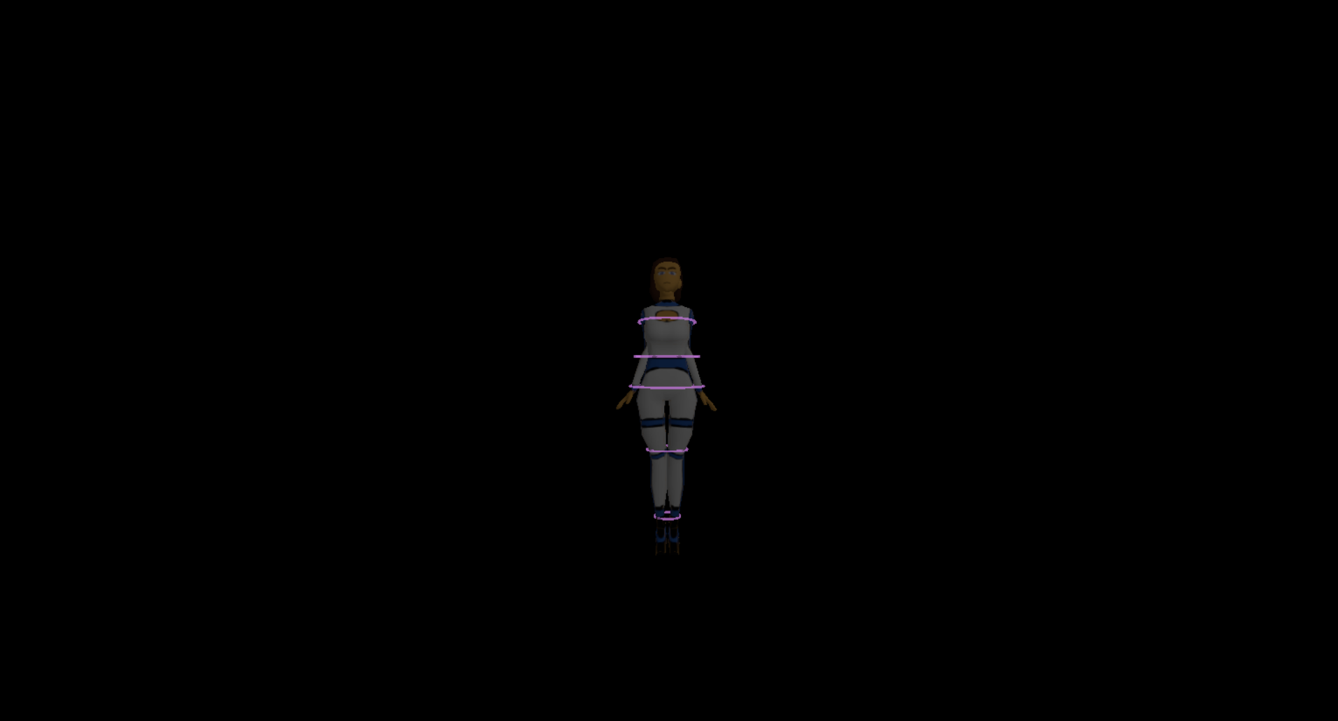 Screenshot of the earliest prototype showing the animated character in the browser