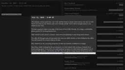 Image from the drone clicker game showing the first textual event.