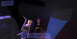 Image from the Galactic Empire game showing the brainwashing machine holding a member.