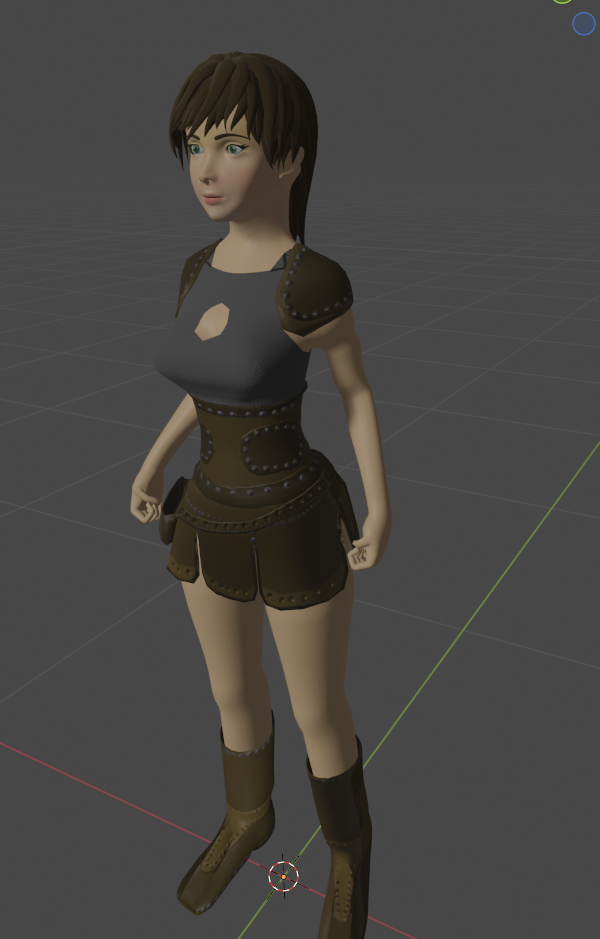 Image of the new corset outfit in Blender