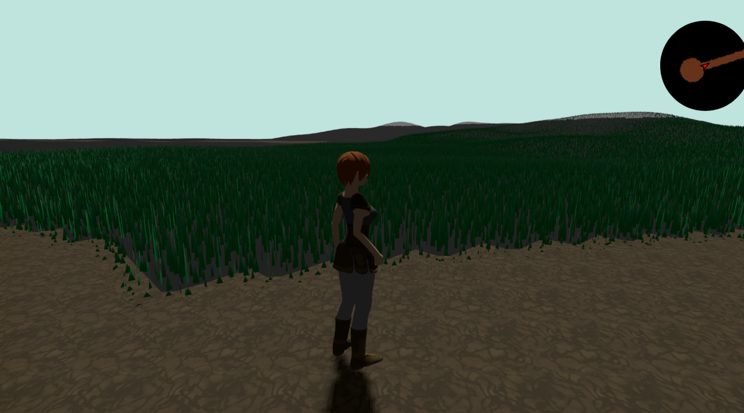Image of the infinite procedurally generated map, with the terrain for the map