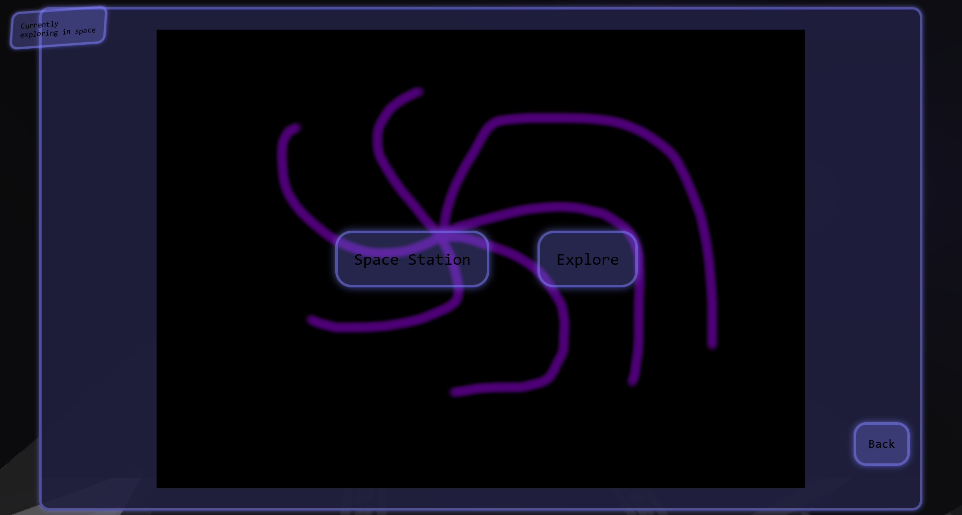 Screenshot of the game's early starmap