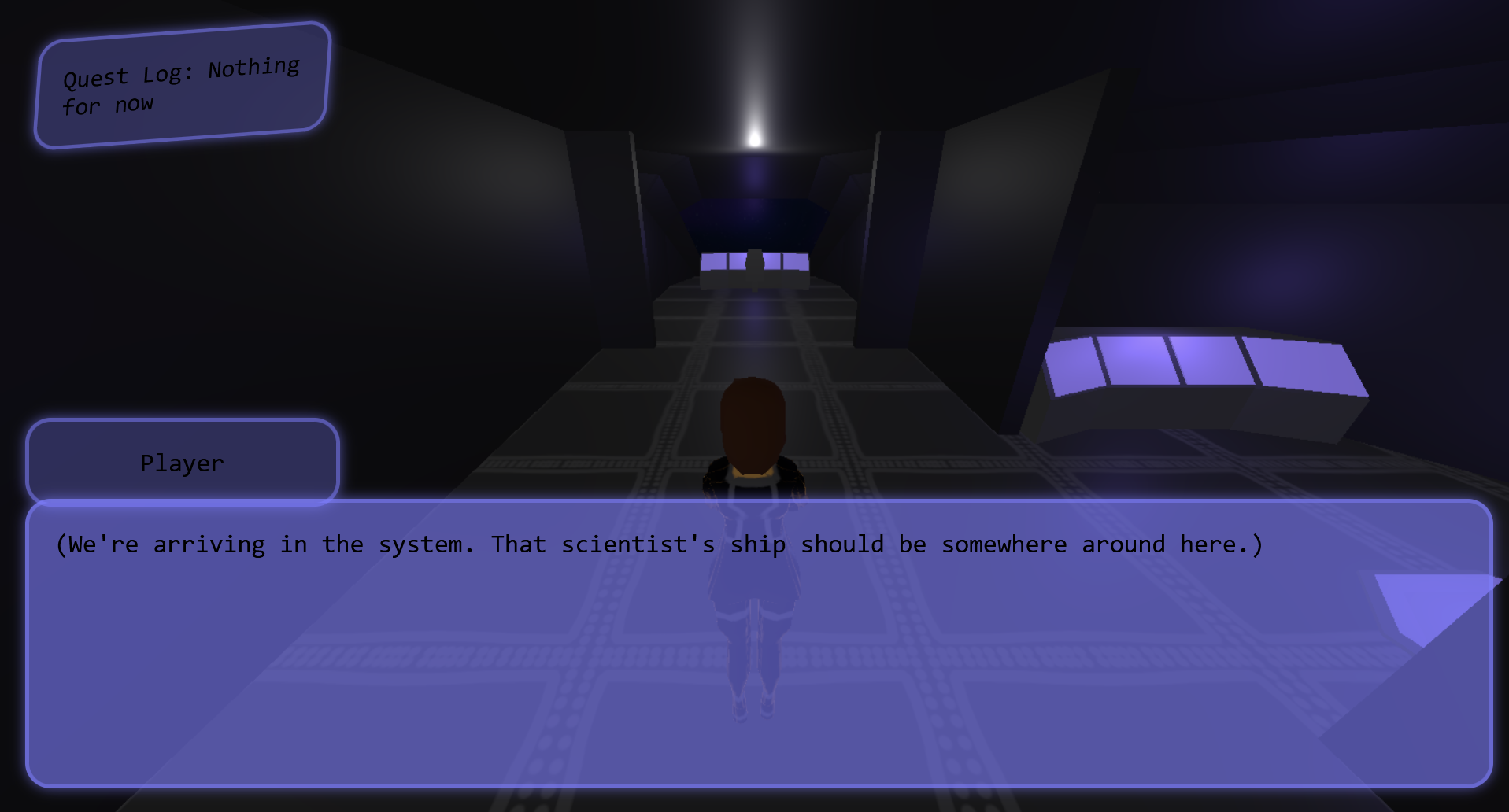 Screenshot of the game with a dialog box opened