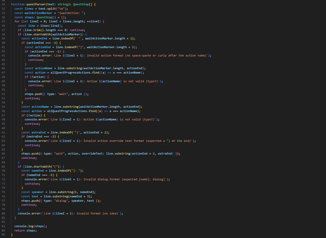 Screenshot of the game with a dialog box opened