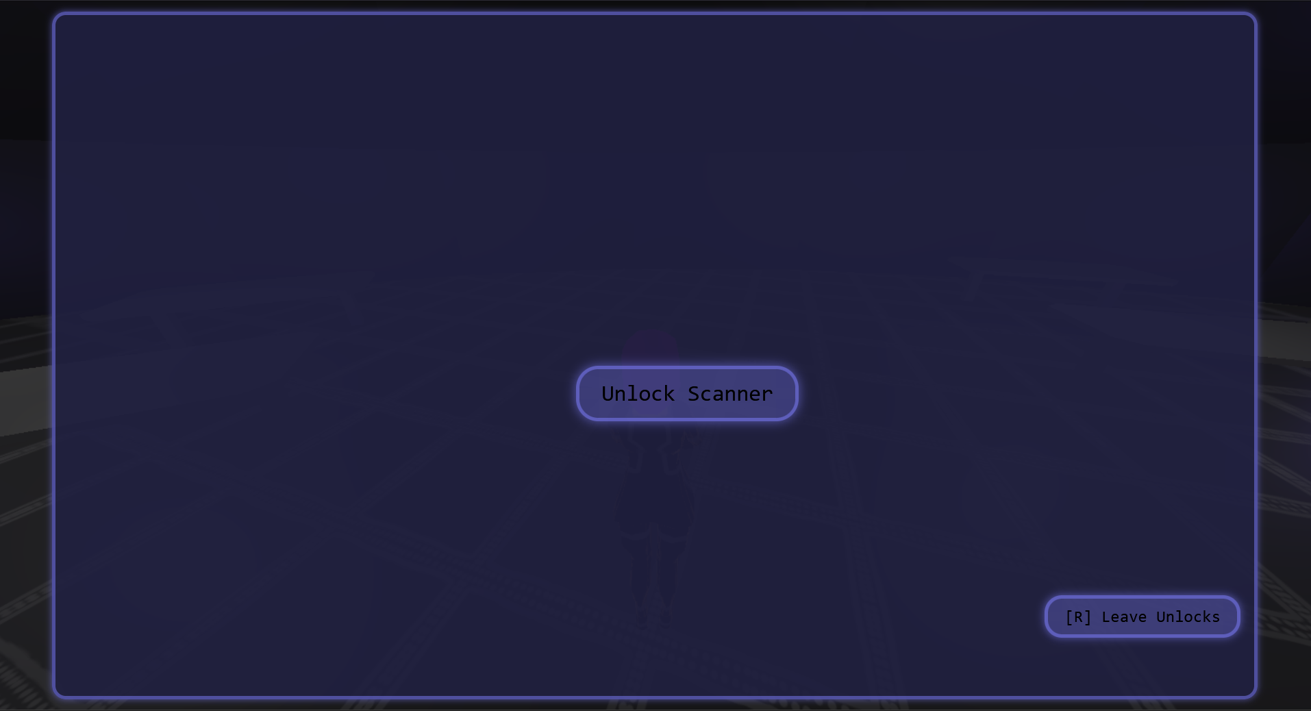 Screenshot of the early UI for the upgrades screen