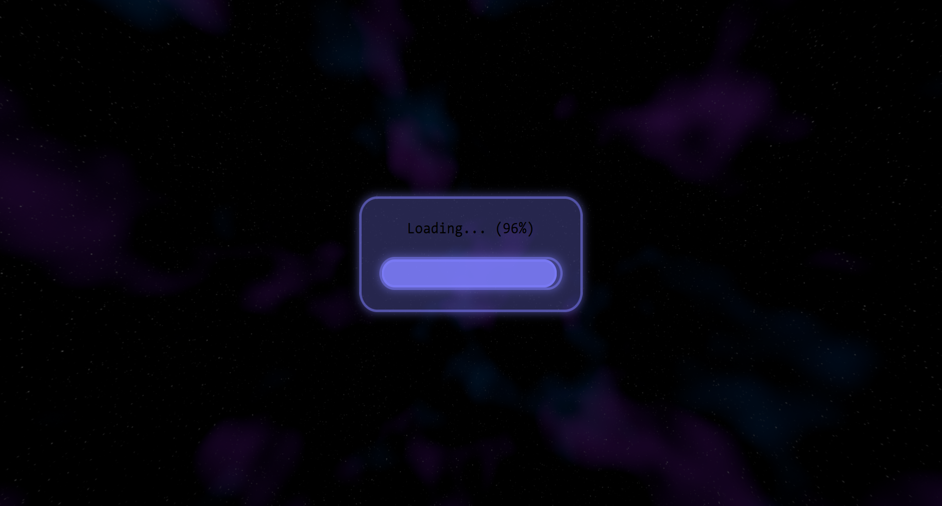 Screenshot of the loading screen with the correct background