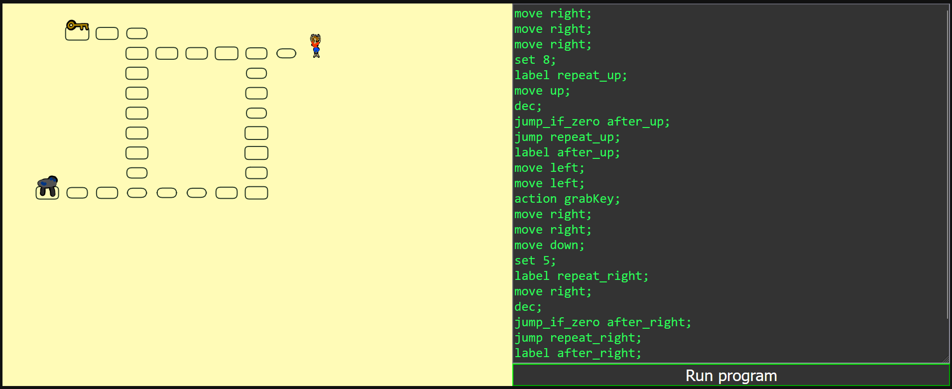 Image of the first coding prototype idea made quickly on Discord